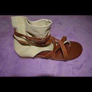 Khaki Gladiator Sandals